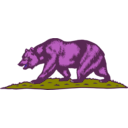 download Flag Of California Bear And Plot clipart image with 270 hue color