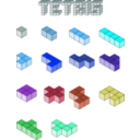 download 3d Tetris Blocks clipart image with 180 hue color