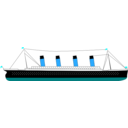 download Titanic clipart image with 180 hue color