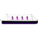 download Titanic clipart image with 270 hue color