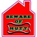 download Beware Of Mutt clipart image with 90 hue color