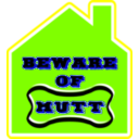 download Beware Of Mutt clipart image with 180 hue color