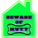 download Beware Of Mutt clipart image with 225 hue color