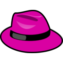 download Red Fedora clipart image with 315 hue color