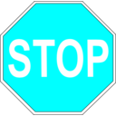 download Stop Sign clipart image with 180 hue color