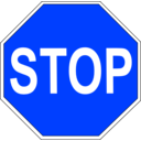 download Stop Sign clipart image with 225 hue color