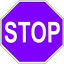 download Stop Sign clipart image with 270 hue color