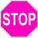 download Stop Sign clipart image with 315 hue color