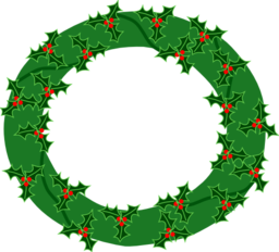 Evergreen Wreath With Large Holly 01