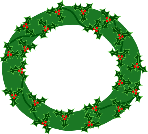 Evergreen Wreath With Large Holly 01