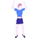download Dance Girl clipart image with 270 hue color