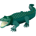 download Crocodile clipart image with 45 hue color