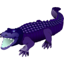 download Crocodile clipart image with 135 hue color