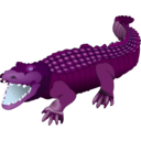 download Crocodile clipart image with 180 hue color