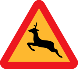 Warning Deer Roadsign