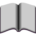 download Open Book clipart image with 270 hue color