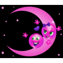 download Sliding Lovers Smiley Emoticon clipart image with 270 hue color