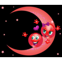 download Sliding Lovers Smiley Emoticon clipart image with 315 hue color