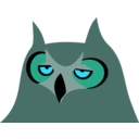 download Owl Bored clipart image with 135 hue color