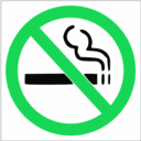 download No Smoking Sign clipart image with 135 hue color