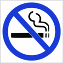 download No Smoking Sign clipart image with 225 hue color