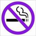 download No Smoking Sign clipart image with 270 hue color