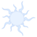 download Sunburst clipart image with 180 hue color
