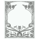download Art Nouveau Flower Frame clipart image with 90 hue color