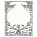 Art Nouveau Flower Frame