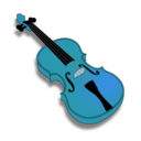 download Violin clipart image with 180 hue color