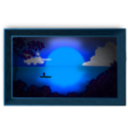 download Paisaje Nocturno clipart image with 180 hue color