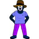 download Cartoon Wolf Wearing Clothes clipart image with 180 hue color