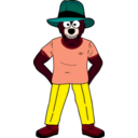 download Cartoon Wolf Wearing Clothes clipart image with 315 hue color