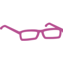 download Glasses Schematic clipart image with 315 hue color