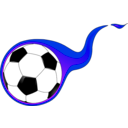 download Flaming Soccer Ball clipart image with 225 hue color