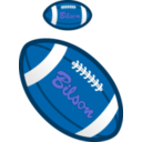 download Football clipart image with 180 hue color