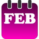 download February clipart image with 315 hue color