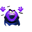 download Dracula Smiley Emoticon clipart image with 225 hue color