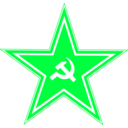 download Hammer And Sickle In Star clipart image with 135 hue color