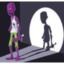 download Zombie In Spotlight clipart image with 225 hue color
