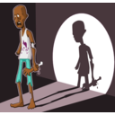 download Zombie In Spotlight clipart image with 315 hue color