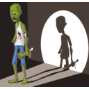 download Zombie In Spotlight clipart image with 0 hue color