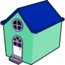download A Little Purple House clipart image with 225 hue color
