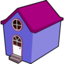 download A Little Purple House clipart image with 315 hue color