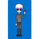 download Alien Dude clipart image with 180 hue color