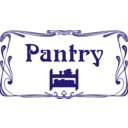 download Pantry Door Sign clipart image with 45 hue color