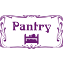 download Pantry Door Sign clipart image with 90 hue color