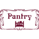 download Pantry Door Sign clipart image with 135 hue color