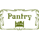 download Pantry Door Sign clipart image with 225 hue color