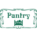 download Pantry Door Sign clipart image with 315 hue color